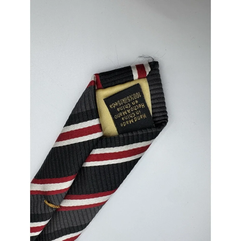 Donald Trump Signature Tie Men Silk Striped Black White Red Power Standard